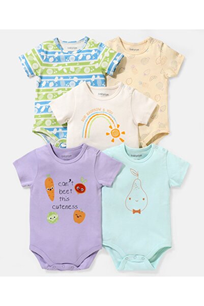 Babyoye 100% قطن مع لمسة نهائية صديقة للبيئة من جيفا، نصف كم، طبعة فواكه - أر...