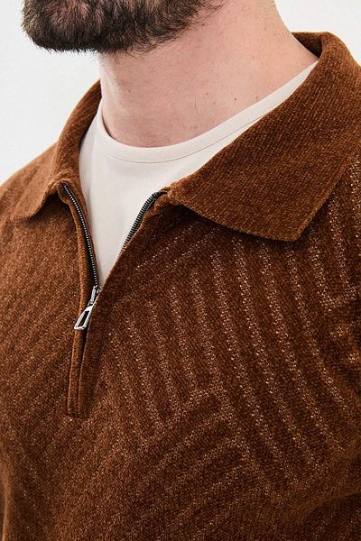 Mcr Knitwear POLO ZIPPERED COLLAR