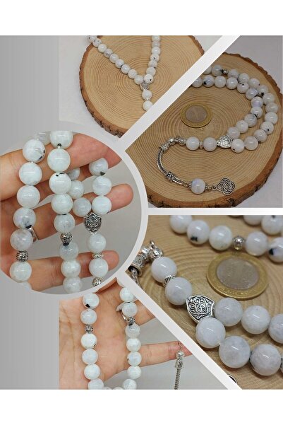 Yasamtohumu Mesečev kamen 33 zrna molitvenih perli 10mm (9338)