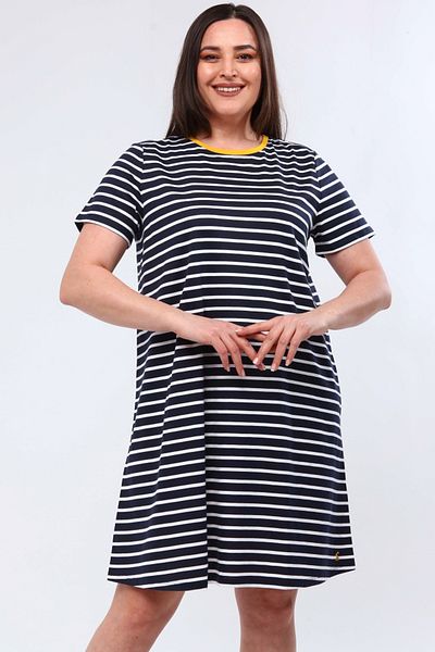 Ebsumu Rochie de damă în dungi bleumarin