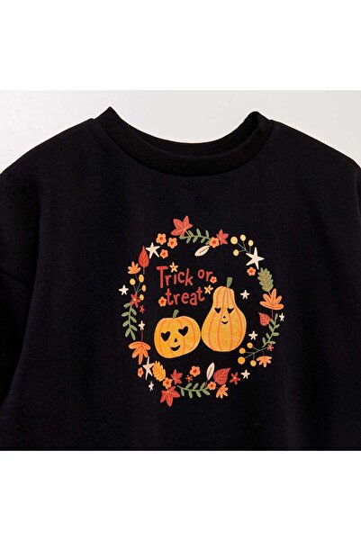 KIABI Printed sweatshirt - Halloween BLACK