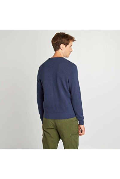 KIABI Piqué knit sweater BLUE
