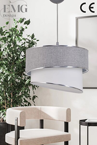 polle Galaxy Modern Kumaş Başlıklı 2 Katlı Yatak Odası Çocuk Odası Salon Mutfak Hol Avize