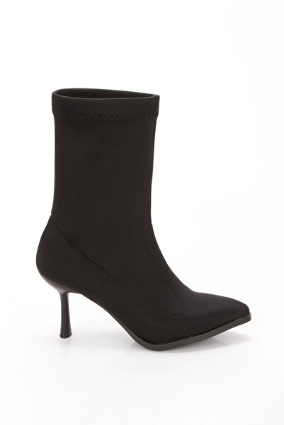 licassia Kadın Çorap Çizme Bot Esnek Dalgıç Kumaşı İnceTopuklu