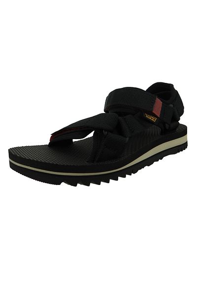 TEVA Damen Trekking Sandalen Wanderschuhe Universal Trail 1107709 Schwarz BLK Black Textil mit VIBRAM Meg