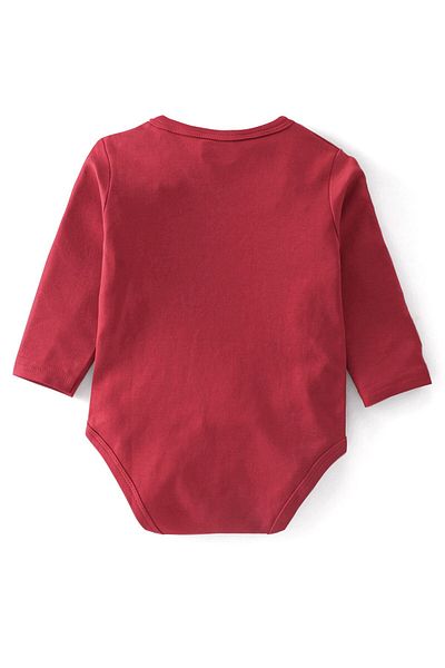 Babyhug %100 باموك أوزون كولو تيدي باسكيلي تيك بارسا - كيرميزي