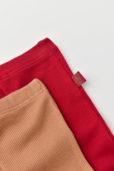 BabyCosy Set of 2 Unisex Baby Pants - Brown/red