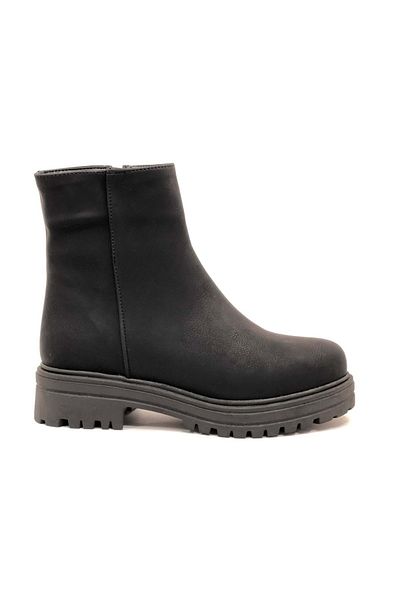 KCMN Ayakdaş 2306 Αντιολισθητική σόλα Flat Boots Γυναικείες Μπότες ΜΑΥΡΟ