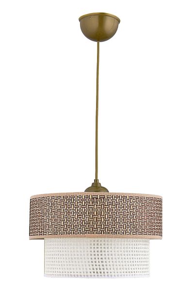 Emg DesiGn Rattan 2 Tier Cake Pendant Lamp Chandelier Children's Room Bedroom Living Room Kitchen Hall