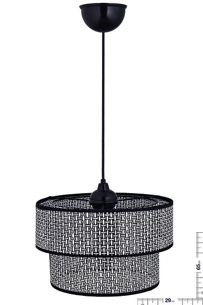 Emg DesiGn Rattan 2 Tier Cake Pendant Lamp Chandelier Children's Room Bedroom Living Room Kitchen Hall