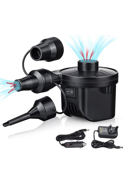 Arabest Electric Air Pump,Portable Air Mattress Pump, Inflation Pump, Inflator Deflator Air Pumps wi
