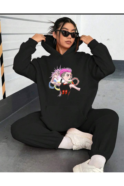 Frisson Εθνική ομάδα βόλεϊ "Sultans of the Elephant" Μαύρη φόρμα με κουκούλα ...