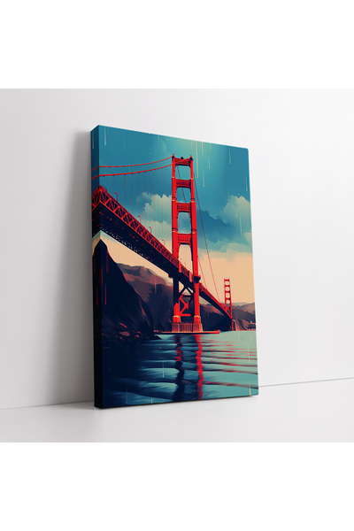 KOSS Dijital Pictură abstractă pe pânză a podului Golden Gate din San Francisco