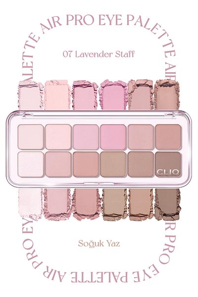 CLIO Clio Pro Eye Palette Air - Eye Shadow Palette with Light Texture, Intense Colors (07 Lavender Staff)