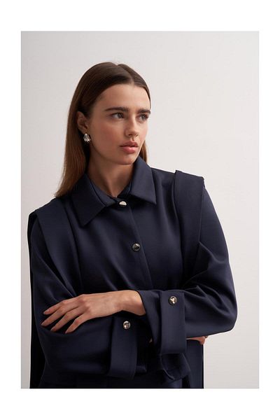 FUSHYA Shawl Detailed Skirt Jacket Set