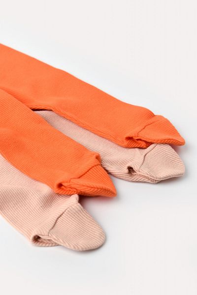 BabyCosy Set 2 Pantaloni Cu Botosei Bebe Unisex - Rodie/piersica,