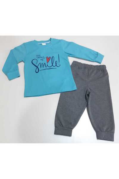 Sönmez Baby SMİLE MEVSİMLİK PİJAMA  İKİLİ KIZ BEBE ÇOCUK TAKIM