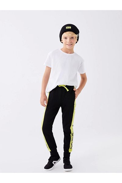 LC Waikiki LCW Παιδικό Μαύρο Ελαστικό Μέσης Αγόρι Jogger Φούτερ