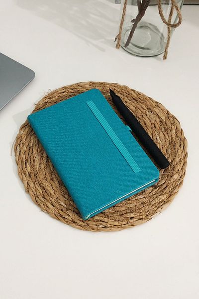 Copyder Thermo Leather Striped Hard Cover Pocket Size Notebook