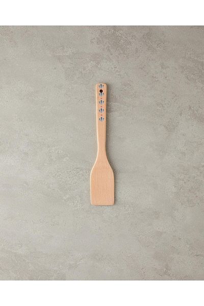 English Home Blue Carnival Beech Spatula Serving Utensil