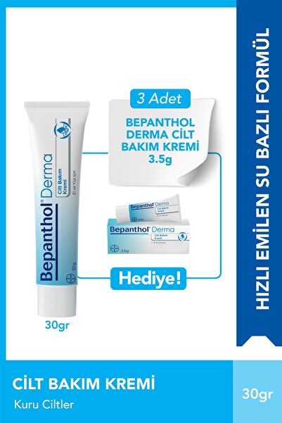 Bepanthol Derma Cilt Bakım Kremi 30 G 3 Adet Cilt Bakım Kremi 3.5 G