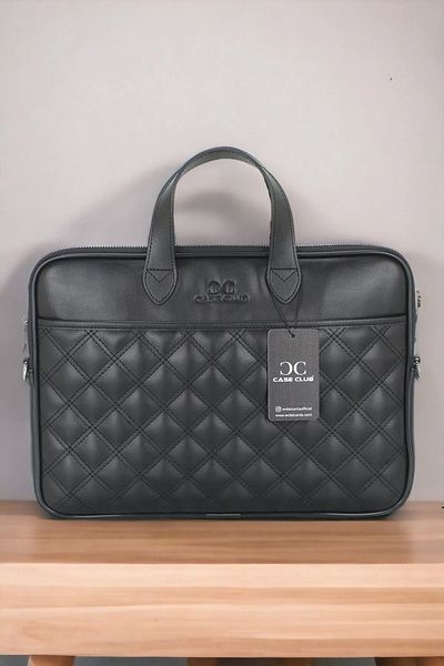 TB Terzi Bey Club Design Black Laptop Briefcase - 13.3" & 14" Inch
