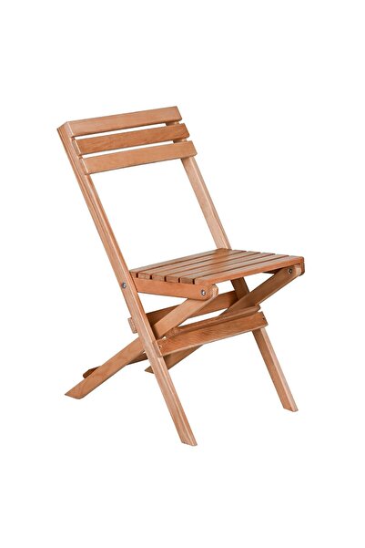 Bysay AHŞAP KATLANABİLİR  BAHÇE MUTFAK BALKON TERAS SANDALYESİ (NATUREL)