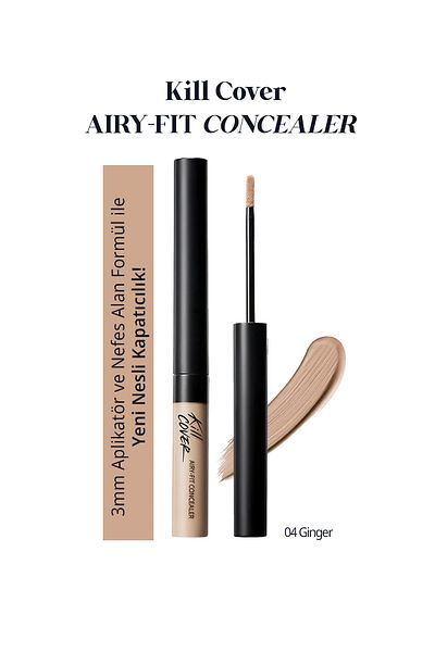 CLIO Lightweight Formula Long-Lasting Concealer Clio Kill Cover Airy-Fit Concealer (4 Ginger)