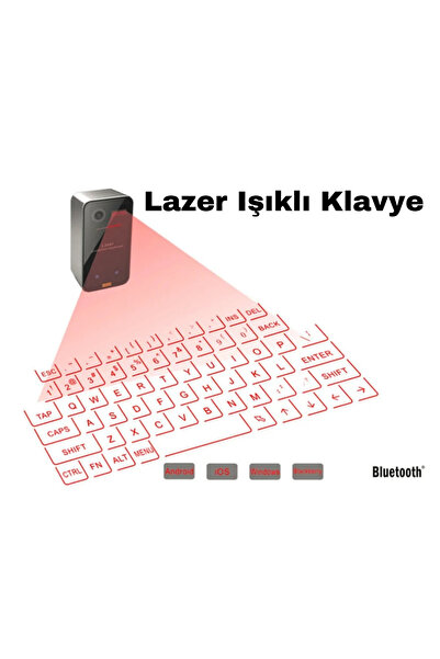 Home Bluetooth Lazer Klavye Şarjlı Phone Android Tablet İçin Kablosuz Taşınabilir Projeksiyon Klavye