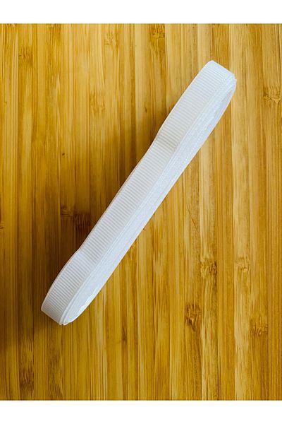 Öztürk 1cm. 10 Meters. Grosgrain Ribbon. White.