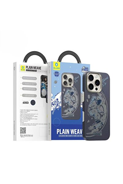 BLUEO Plain Weave iPhone 16 Pro Compatible Air Aramid Fiber Magsafe Moon Phon...