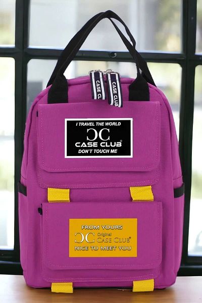 TB Terzi Bey Σχολικό σακίδιο πλάτης Case Club Unisex με μοτίβο ροζ