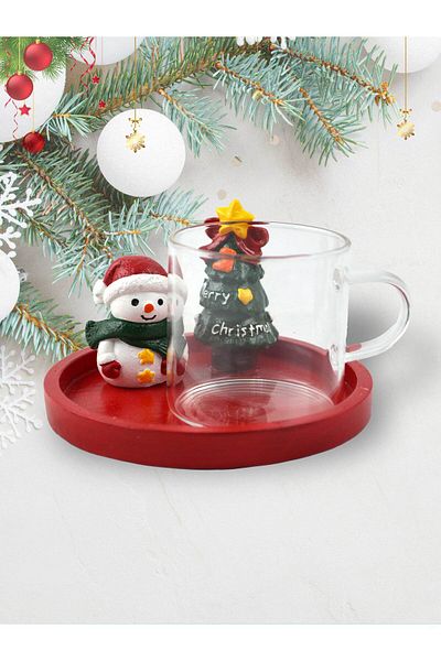 evinizin vitrini Decorative Christmas Cup Gift Coffee Cup