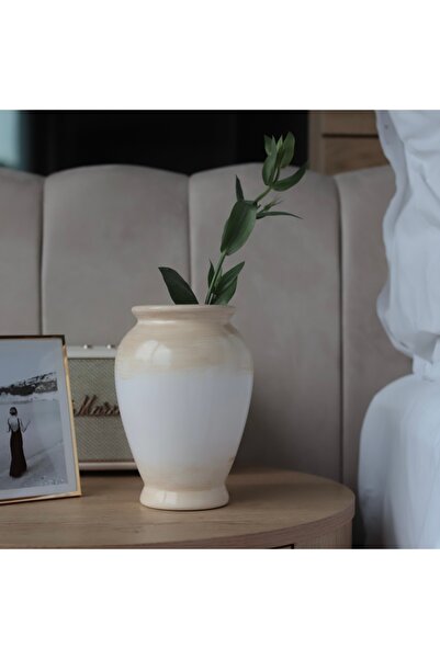 Deart İstanbul Nordic Seri Seramik Zarif Vazo. 21.5x15 Cm.