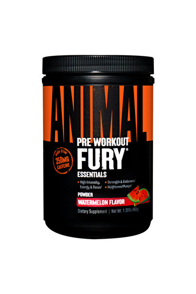 Universal Nutrition Animal Fury, Blue Raspberry, 30, Strong Pumping, Unlimited Focus