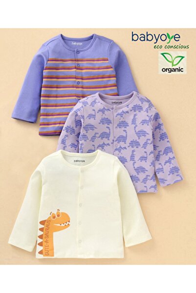 Babyoye 100% قطن مع لمسة نهائية صديقة للبيئة من جيفا، سترات مخططة بأكمام طويل...