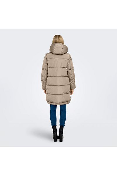 ONLY Women's Long Hooded Zippered Puffer Coat15304792 - ONLNEWNORA