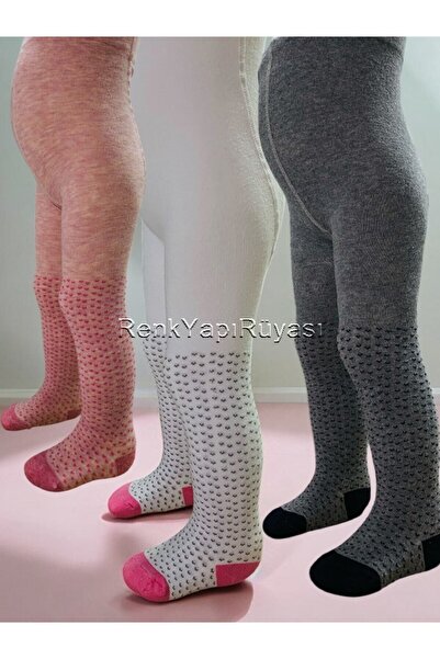 RENK YAPI RÜYASI 3 ADET %80 PAMUKLU KIZ ÇOCUK KİLOTLU, ÇORAP KIZ ÇOCUK KÜLOTL...