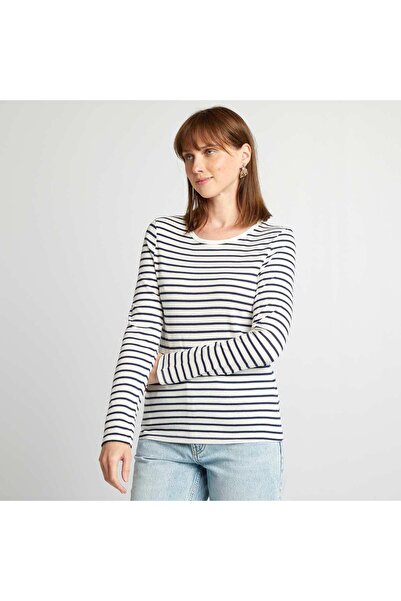 KIABI Long-sleeved jersey T-shirt WHITE