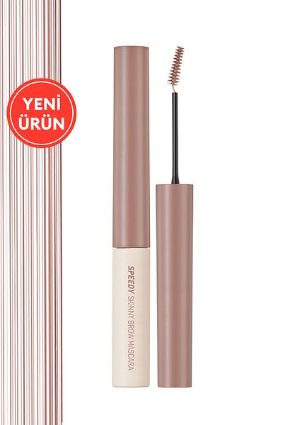 PERIPERA Eyebrow Mascara with Dense Pigmented Brush Design - Peripera Speedy Skinny Brow Mascara 05 Peony Ash