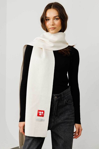 Hooopstore Eșarfă cremă de culoare solidă