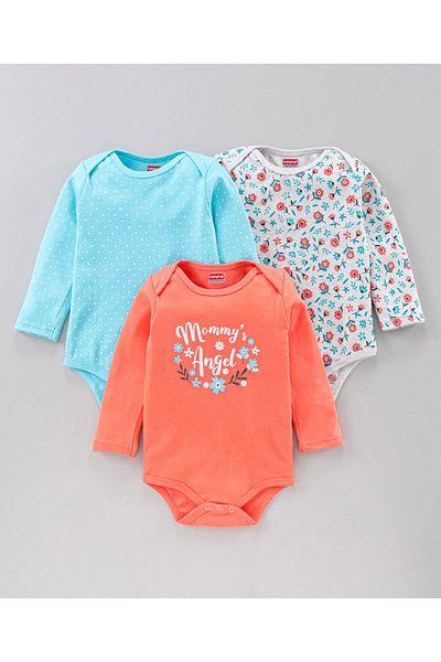 Babyhug Uzun Kollu Baskılı Tek Parça 3'lü Paket - جوك رينكلي