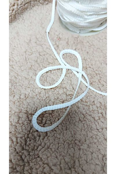 BİGÜMEX Decorative Ribbon Cream Sequins Chain Ribbon 10 Meters
