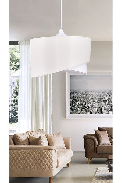 Emg DesiGn Ellipse 2 Tier Fabric Cake Chandelier Children's Room Bedroom Living Room Kitchen Hall