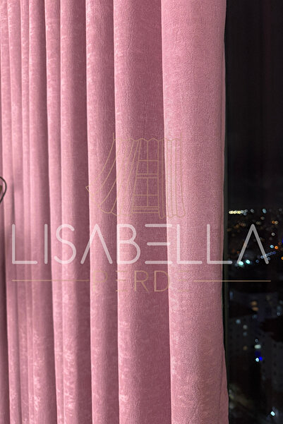 LisabellaHome Κουρτίνα φόντου - Σειρά Lisabella Luxury Velvet Textured
