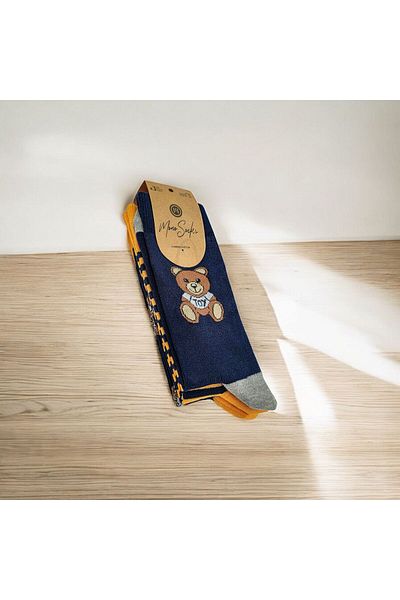Mono Socks - 3 Pack Teddy Bear Teddy Bear Patterned Socks