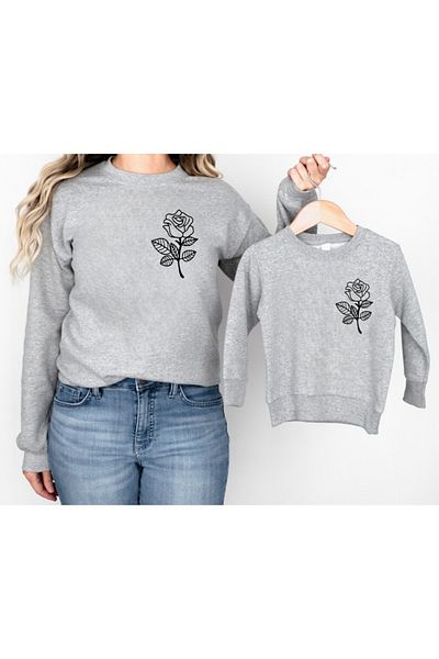 New Shine Φούτερ με στάμπα "Rose" για τη μητέρα και το παιδί