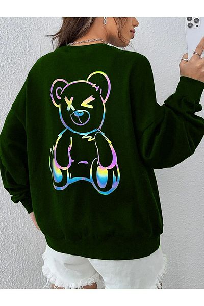 New Shine Hanorac unisex cu imprimeu Looney Tunes - Hanorac din bumbac cu mânecă lungă, glugă, supradimensionat