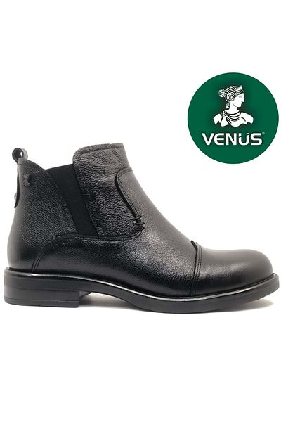 Kids Club Shoes Venüs Bilger Γνήσιο Δερμάτινο Αντιολισθητικό Σόλα Ορθοπεδικές Γυναικείες Μπότες ΜΑΥΡΟ