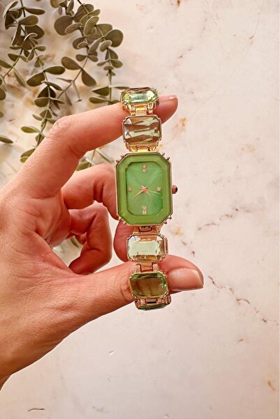 OQQO Aosta Green Rose Women's Watch